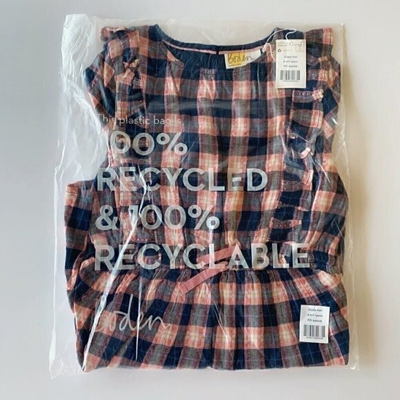 NWT Mini Boden Frill Tiered Long-sleeve Girl Dress 9-10 Years - Picture 12 of 14